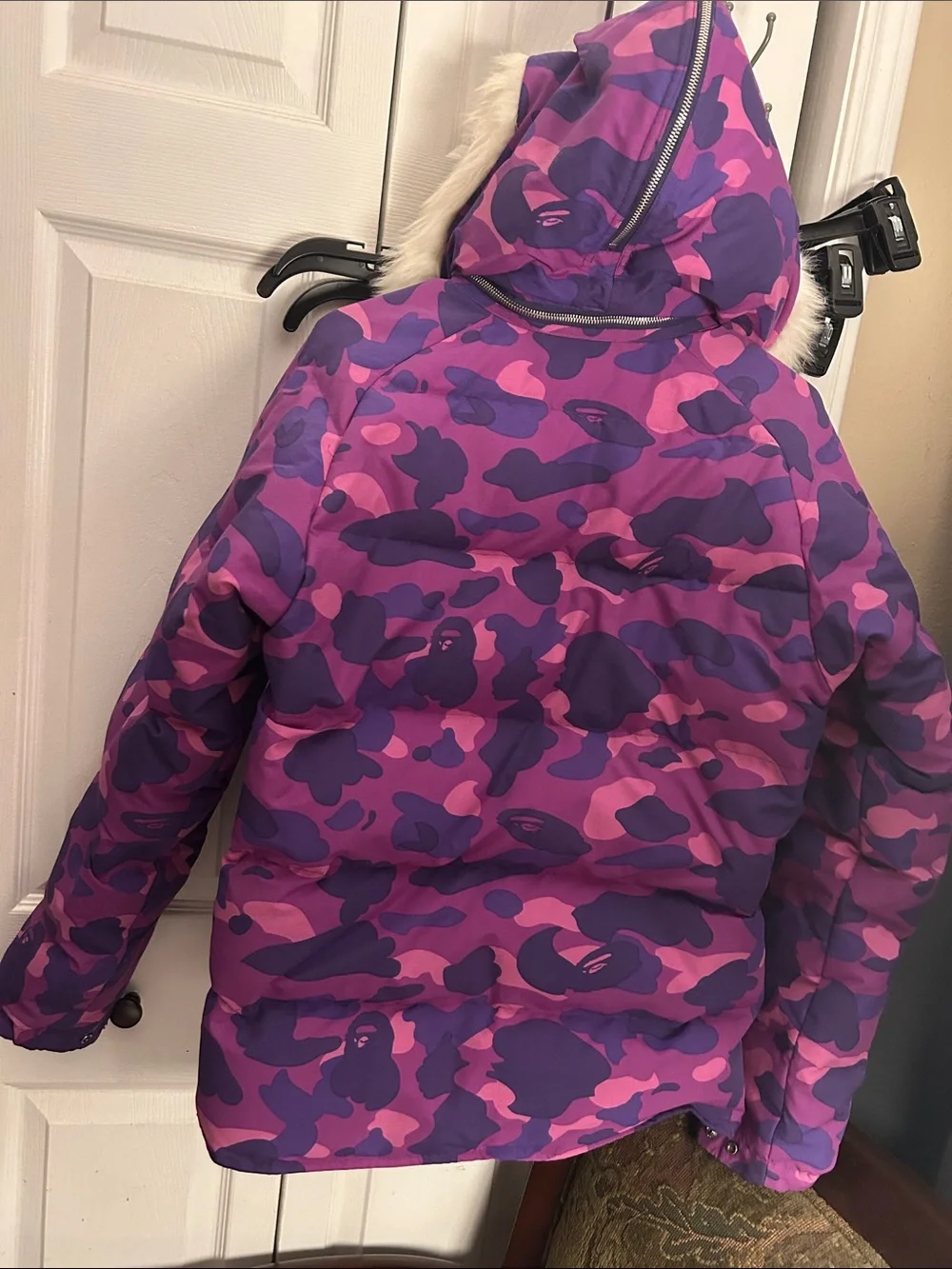 BAPE Purple Camo with fur-lined hood - Picture 4 of 6